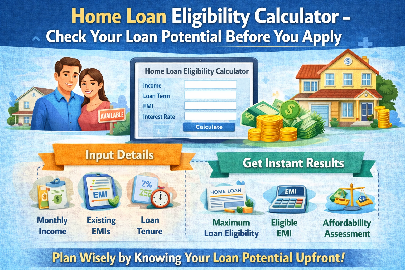 Home Loan Eligibility Calculator – Check Your Loan Potential Before You Apply